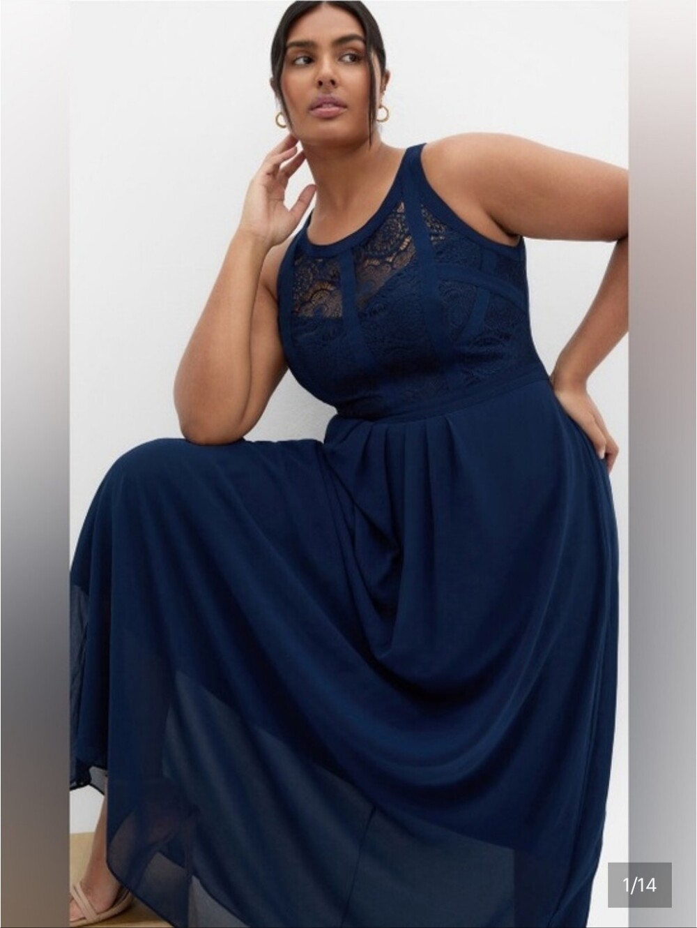 City Chic New Maxi Panelled Bodice Dress Whimsical Formal Wedding